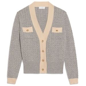 Sandro Jane Cable Knit Cardigan